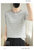 蒂克罗姆曲珠条纹半高短袖针织衫(白色 M)第3张高清大图