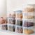 居家家带盖密封罐家用食品级塑料保鲜盒五谷杂粮食品收纳盒储物罐(大号粉色)第3张高清大图