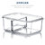 Glasslock韩国进口钢化玻璃保鲜盒带饭盒便携2件套分隔1000ml+方形490ml +赠品包包(默认)第5张高清大图