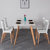 北欧餐桌椅组合小户型欧式现代简约实木长方形咖啡饭桌美式多功能配温莎椅（一桌四椅）(1.2M白色桌+白色温莎椅 单餐桌)第3张高清大图