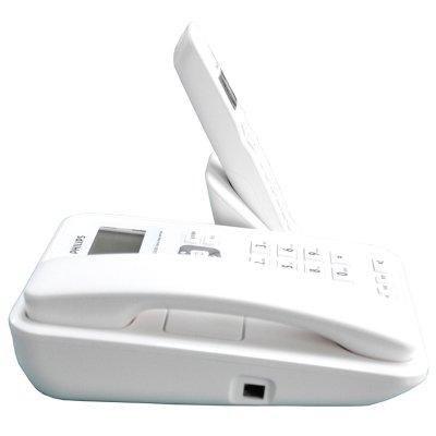 飞利浦（PHILIPS）DCTG182 2.4G数字无绳来电显示电话机（白色）（大屏幕显示，琥珀色屏幕背光，数字技术，清晰音质，来去电信息轻松查询）