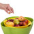 西派珂双层创意水果盘零食糖果干果盒欧式时尚水果盆套装组合果盆(红黄套装)第3张高清大图