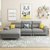 古宜 G232布艺沙发 北欧风格客厅整装家具现代简约组合日式沙发可拆洗(双人位+单人位+贵妃位3.6米)第4张高清大图