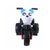 小熊猫儿童电动车三轮摩托车宝宝童车带音乐电动三轮车(七彩闪光黑白色)第4张高清大图
