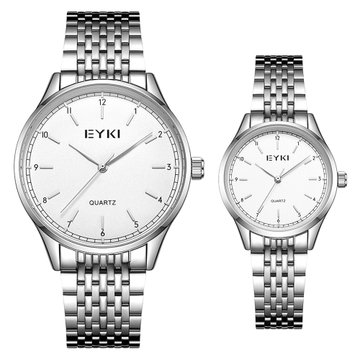 艾奇(EYKI) 见证时光 高颜值钢带腕表 男女手表(女银白 钢带)