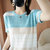 2021夏季新款纯棉T恤女拼色镂空针织衫圆领宽松短袖洋气上衣半袖(粉红色 S)第4张高清大图