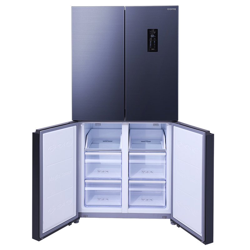 国美冰箱bcdgm489x489l十字对开门多门冰箱抗菌智能app耀目蓝