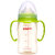 贝亲宽口径PPSU奶瓶 宝宝奶瓶 婴儿塑料奶瓶带吸管握把160/240ML(绿色握把240ml)第5张高清大图