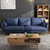 欧芬奇北欧布艺沙发客厅整装家具(蓝色 三人位2.1米)第2张高清大图