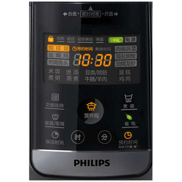 飞利浦（PHILIPS） 电压力锅 电脑型预约高压锅5L 触摸感应型电压力煲(HD2175)
