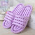 浴室拖鞋 防滑情侣室内塑料家用洞洞拖鞋 按摩时尚家居拖鞋(紫色)第4张高清大图