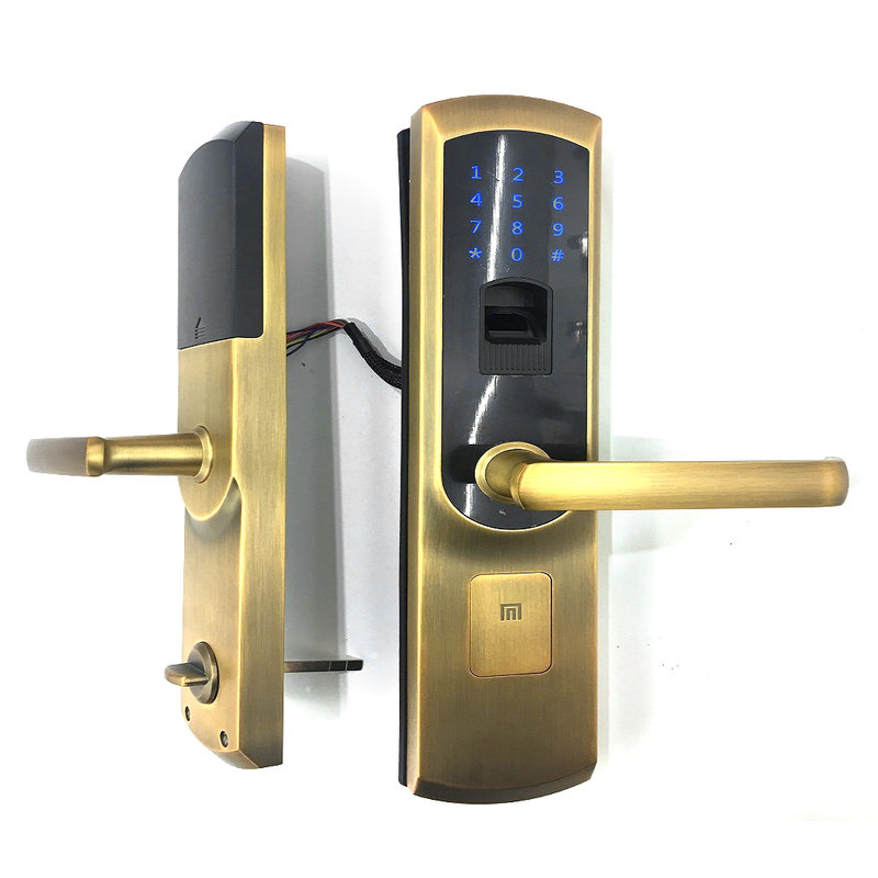 名门ez0606ybetr指纹密码防盗锁黄古铜