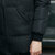 卡郎琪 男装冬季新款纯色连帽中长款羽绒服 男青年保暖轻薄修身韩版青年带帽羽绒大衣外套QCCA250-YR018(黑色 XXXL)第5张高清大图