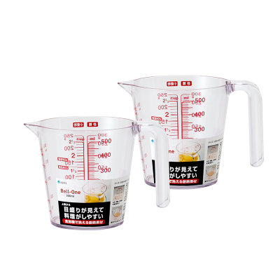 日本Asvel带三种刻度透明塑料量杯烘焙工具厨房计量杯水量杯 奶茶牛奶量杯 真快乐厨空间(200ml)