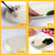 肠粉盘密胺塑料盘子长方形火锅盘子肠粉碟子专用小吃菜盘(青荷8寸5个装)第4张高清大图