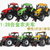 鸭小贱1：28儿童农夫车农用拖拉机运输惯性玩具车农场播种机收割机洒水车模型MK1015S(绿色)第5张高清大图