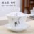 陶瓷功夫茶具茶碗茶杯冲茶器泡茶碗白瓷家用简约单个三才盖碗套装(描金款（纯白）)第3张高清大图