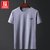 吉普盾  新品青年男士运动衫 休闲款光板纯色短t 半袖T恤打底衫9618(黑色 M)第3张高清大图
