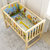 竹咏汇  实木婴儿床 宝宝摇篮床 小摇床儿童床可变书桌(3)第4张高清大图