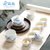 创简坊（CJIANFF） 陶瓷茶具套装 功夫茶具盖碗茶杯茶壶整套青花瓷茶碗茶海家用  7件(7头宝石蓝纯色0)(7件)第4张高清大图
