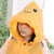 学生儿童雨衣 带书包位男女宝宝防水加厚雨披小孩卡通图案雨披充气帽檐229(橙色蜜蜂)(XL(身高130cm-140)第3张高清大图
