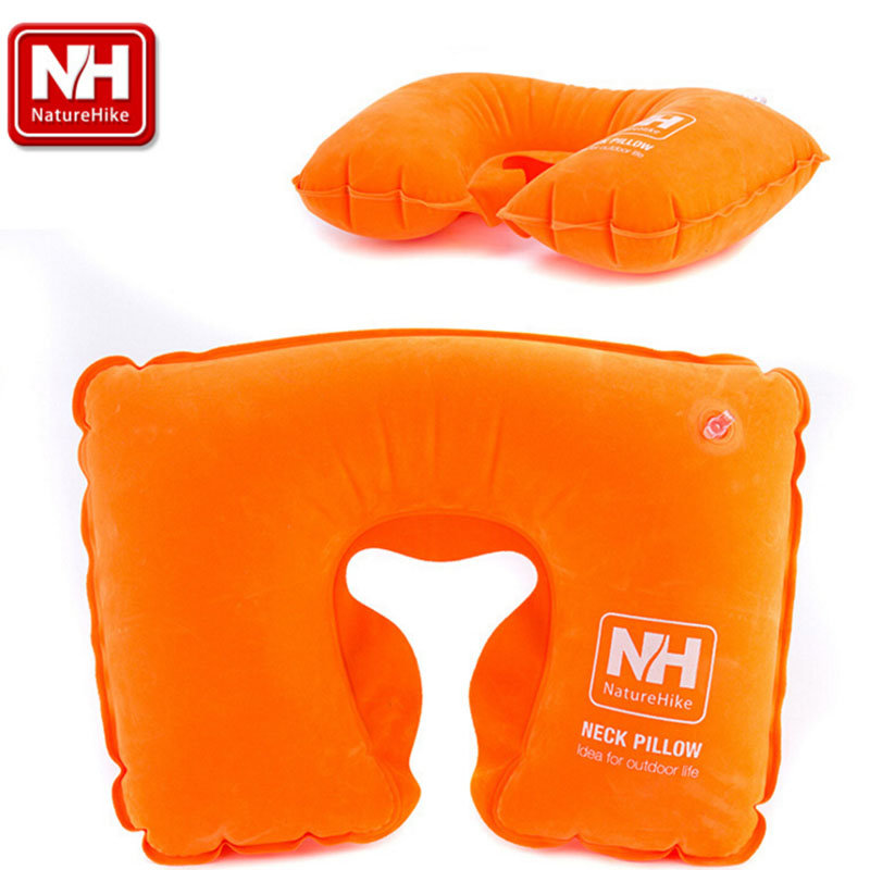 nh挪客充气枕 植绒 旅行脖枕 u型枕头 颈椎枕头(橙色 有颜色有版本)