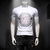 欧洲站美杜莎夏季2020新款潮流牌男士丝光棉烫钻短袖T恤大码体恤3.(2XL 白)第2张高清大图