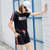 莉菲姿 夏装新款韩版时尚短袖运动休闲短裤套装女生跑步服 两件套(红色 XXL)第4张高清大图