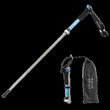 户外登山杖折叠轻便碳素短爬山手杖棍伸缩老人拐杖徒步登山装备杖tp3909(蓝色)