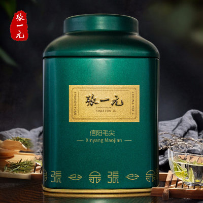 北京张一元茶叶 2020绿茶新茶 信阳毛尖 珍品罐装 独立小包装40g(10包) 中华***(自定义)