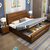 金屋藏娇床 实木床 现代中式双人床1.8米木质大床 卧室家具婚床 1.5米框架床(胡桃色 1.5米床+护脊床垫)第5张高清大图