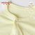 小米米minimoto男女宝宝圆领棉短袖上衣棉质打底内衣(柠檬黄半开胸上衣 73cm（6-12月）)第3张高清大图