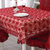 木儿家居桌布布艺茶几布餐桌布长方形椅垫椅套套装蕾丝镂空喜庆红(维多利亚桌布 90*90cm)第2张高清大图