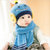 儿童帽子婴儿围巾套装宝宝帽子0-3-6-12个月秋冬毛线女童小孩帽子1-2岁(灰色)第5张高清大图