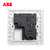 ABB开关插座面板套装德逸系列白色五孔插座86型二三极墙壁电源插座开关面板套餐合集(五孔（10只装）)第5张高清大图