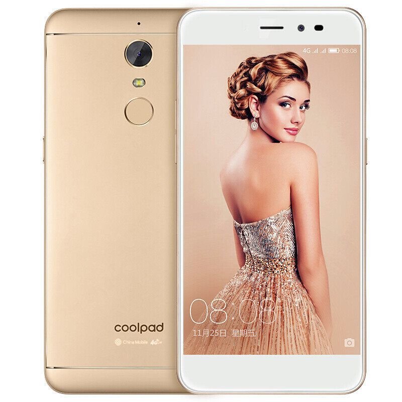 酷派(coolpad) 8737a 移动4g 支持指纹识别 全金属机身一体机(枫叶金