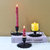 创意铁艺扇形烛台黑色手持香薰蜡烛杯跨境气氛装饰蜡烛台(5CM 金色)第2张高清大图
