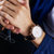 天梭(TISSOT)男表瑞士手表俊雅系列男士手表皮带钢带时尚商务休闲石英男士腕表(金色)第2张高清大图
