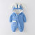 婴儿加绒加厚连体外出服(100cm 蓝色)第3张高清大图