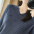 2021秋季新款纯棉女士V领打底衫宽松长袖针织衫线衣套头休闲毛衣(浅灰色 XL)第4张高清大图