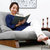 明佳友 日式韩式懒人沙发 可折叠创意沙发A44 单人小沙发 卧室客厅休闲躺椅 个性榻榻米床A44(咖啡色)第4张高清大图
