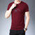 LIDENAMANI/阿玛尼男士T恤衫上衣中青年商务休闲时尚男装体恤半袖棉质衣服(红色 190/XXXXL)第2张高清大图