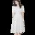 式长袖连衣裙2021新款春秋修身收腰韩版时尚波点气质中长裙子(白色 XL)第5张高清大图