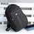 POLO大容量双肩背包可装14英寸电脑包旅行时尚背包092641(黑色)第3张高清大图