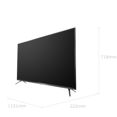 TCL 50V2 50英寸纤薄全面屏4K超清HDR电视机 30核人工智能（银河灰）