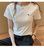 短袖t恤女2022夏季新款修身显瘦半袖圆领纯棉紧身上衣打底衫(白色 XL)第2张高清大图