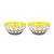 意大利 guzzini 进口创意小吃碗家用水果碗甜品碗沙拉碗多彩碗 二件套 小号 国美厨空间(黄色)第3张高清大图