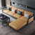 吉木多 现代轻奢科技布免洗布艺实木沙发意式转角沙发三人位组合客厅家具(墨绿色+橘橙色 四人位)第3张高清大图
