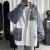 外套男女秋冬ins潮宽松韩版盐系设计感个性上衣2022新款工装夹克(蓝色 S)
