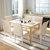 a家家具 现代简约餐桌椅组合小户型家用一桌四椅长方形大理石餐桌(原木色 单餐桌)第5张高清大图